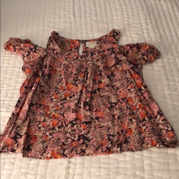 Anthropologie Cold Shoulder Floral Top - Picture 3 of 6